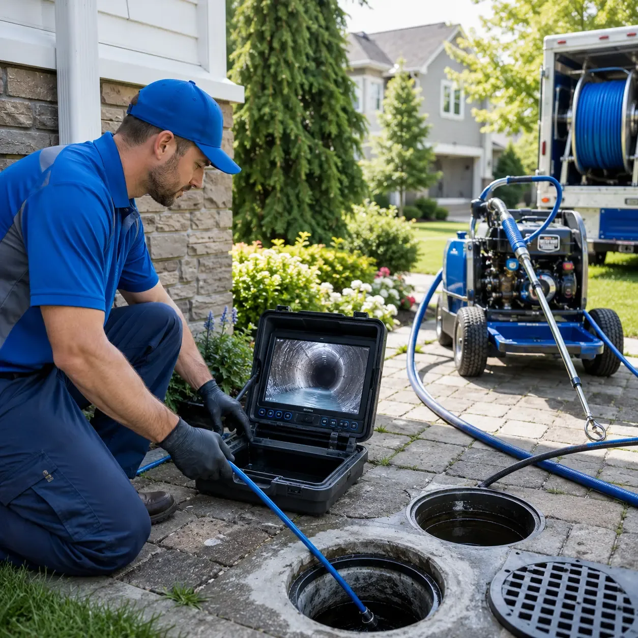 Outdoor drain cleaning professionals serving Bolivar, NY